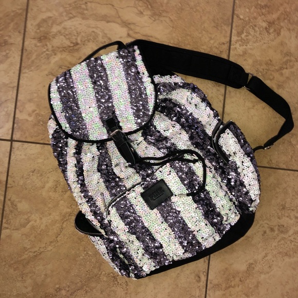 Victorias Secret Pink Sequin Backpack - Picture 1 of 7